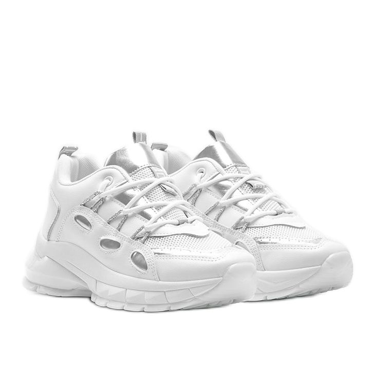 Białe sneakersy z srebrnymi wstawkami Guadalupe 1