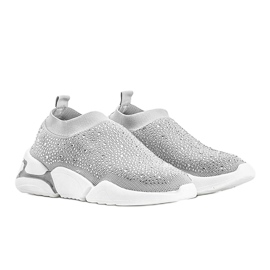 Srebrne obuwie sportowe wsuwane Eva srebrny 1