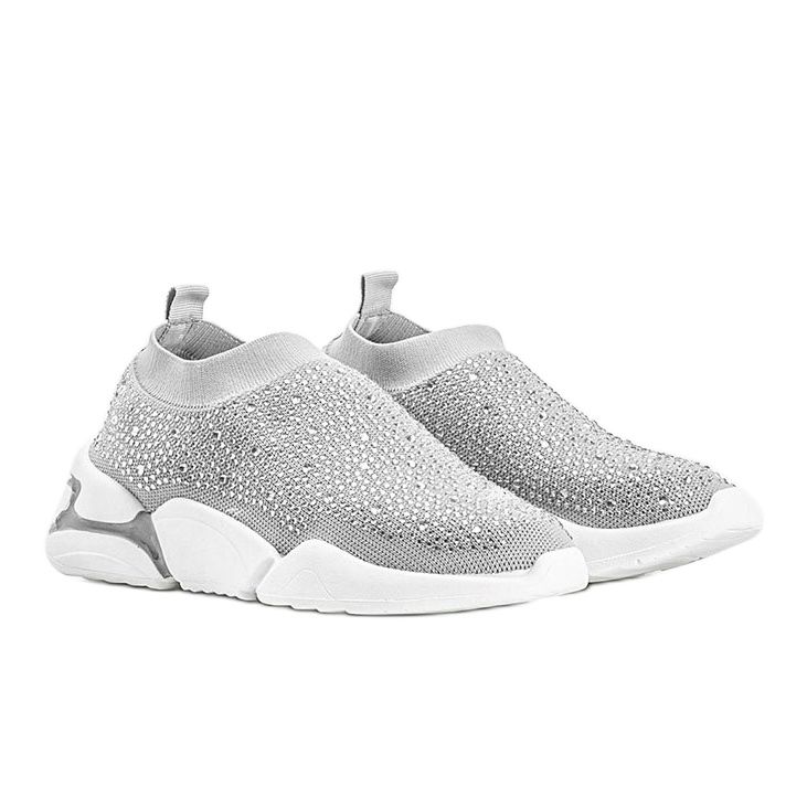 Srebrne obuwie sportowe wsuwane Eva srebrny 1