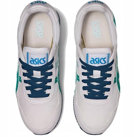 Buty dla dzieci Asics Tiger Runner Gs biało-niebieskie 1204A015 100 białe wielokolorowe 1