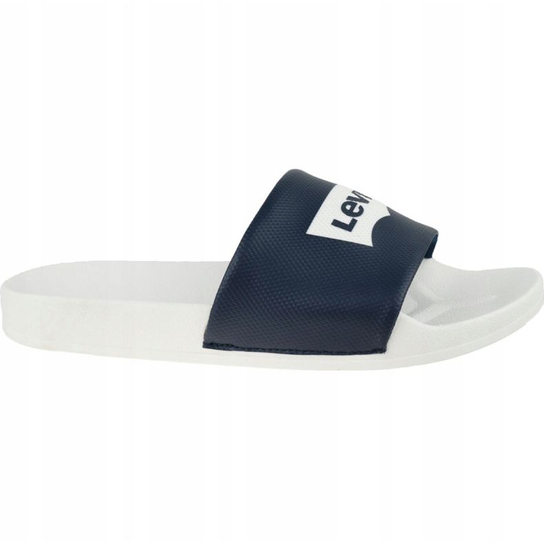 Klapki Levi's Batwing Slide Sandal 228998-756-51 białe granatowe 2