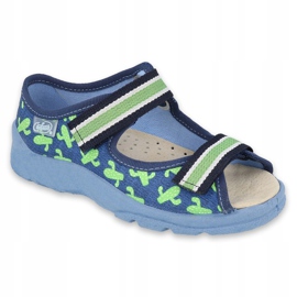 Befado obuwie dziecięce  869X147 niebieskie zielone 1