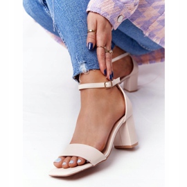 PS1 Sandały Na Obcasie Beżowe Born This Way beżowy 2