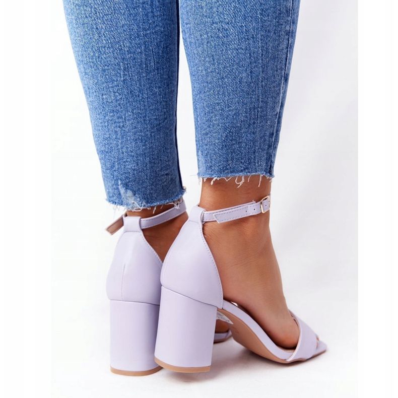 PS1 Sandały Na Obcasie Fioletowe Born This Way 2