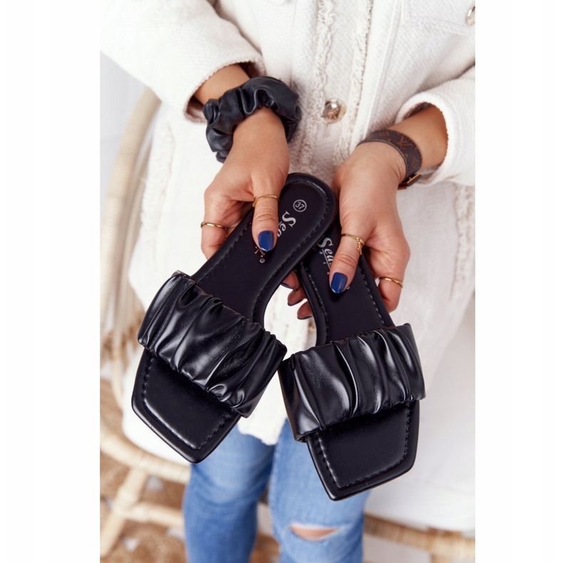 PS1 Damskie Klasyczne Klapki Czarne Looking Good 1