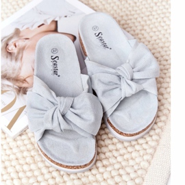 PS1 Klapki Na Platformie Niebieskie So Comfy 1