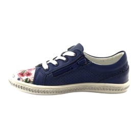 Granatowe buty dziecięce w kwiatki Bartek 85524 niebieskie 2