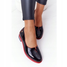 Skórzane Lakierowane Półbuty Maciejka 05035-20 Czarne 2