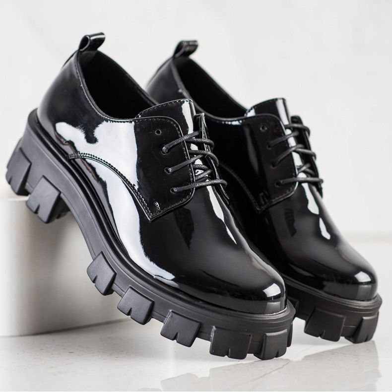 Seastar Modne Półbuty Na Platformie czarne 2