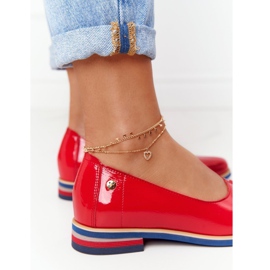 Skórzane Lakierowane Półbuty Maciejka 05035-08 Czerwone 1