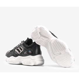 Czarne sneakersy na grubej podeszwie Annette 2