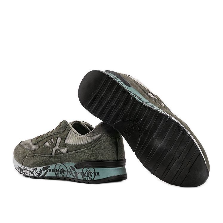 Sneakersy męskie khaki Omarion wielokolorowe zielone 1