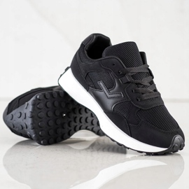 SHELOVET Czarne Sneakersy 4