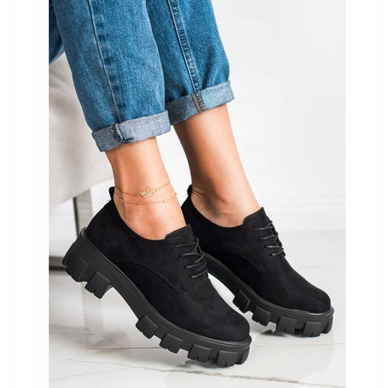 Seastar Modne Półbuty Na Platformie czarne 2