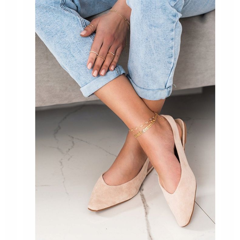 Seastar Czółenka Z Odkrytą Piętą beżowy 2