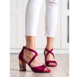 Modne Czółenka Sergio Leone różowe 1