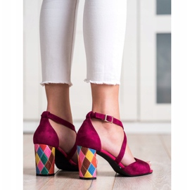 Modne Czółenka Sergio Leone różowe 2