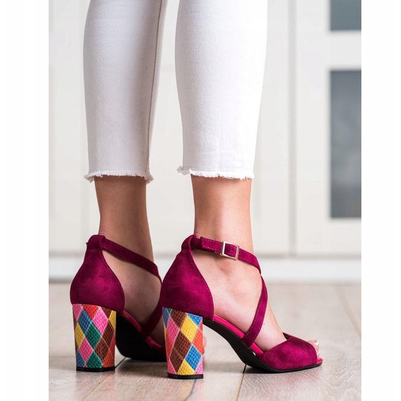 Modne Czółenka Sergio Leone różowe 2