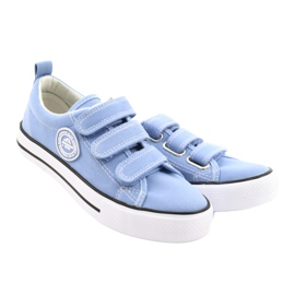 Trampki buty dziecięce na rzepy American Club blue LH63/21 niebieskie 3