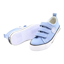 Trampki buty dziecięce na rzepy American Club blue LH63/21 niebieskie 2