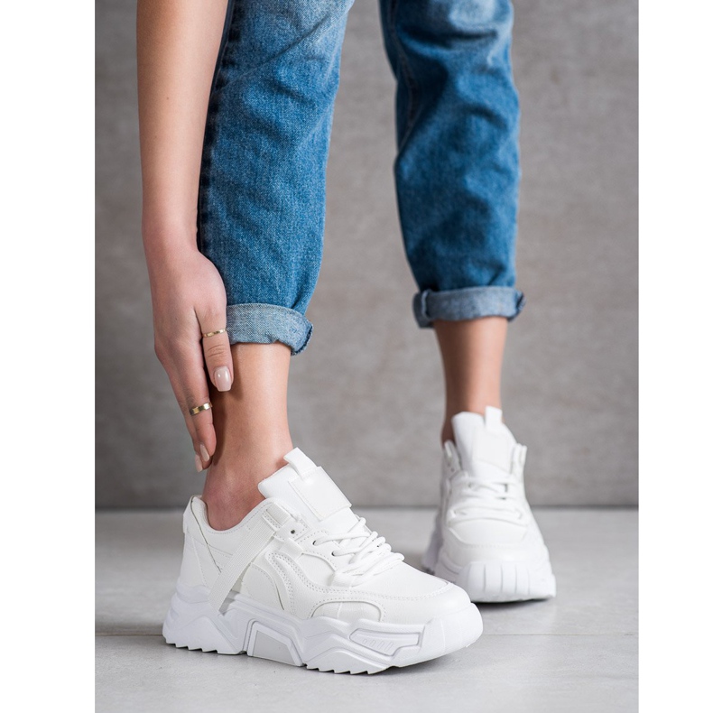 SHELOVET Białe Sneakersy 1