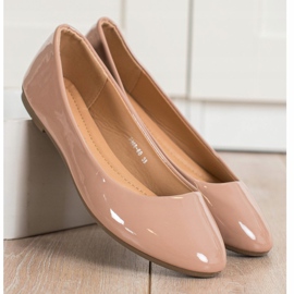 Diamantique Lakierowane Baleriny brązowe 2