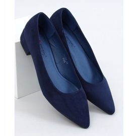 Czółenka na niskim obcasie granatowe CL70P Blue 1