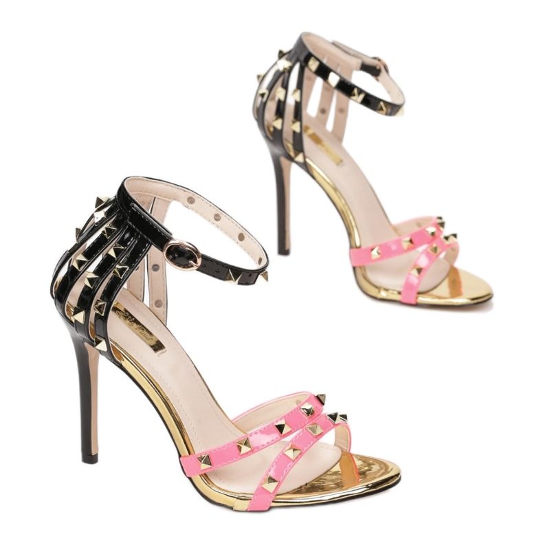 Vices 1420-23 Fuchsia 36 41 czarne różowe 1