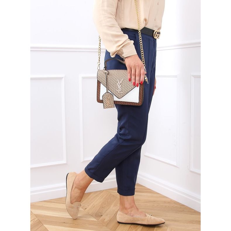 Mokasyny migdałowe noski beżowe 3C-6 Apricot beżowy 1