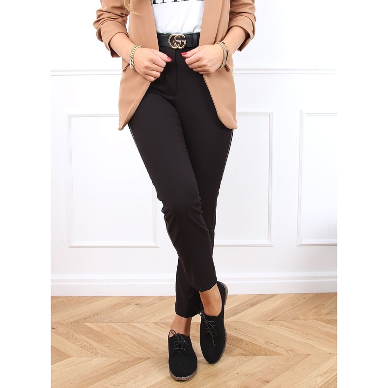 Mokasyny sznurowane czarne G325 Black 1