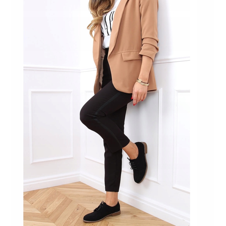 Mokasyny sznurowane czarne G325 Black 2