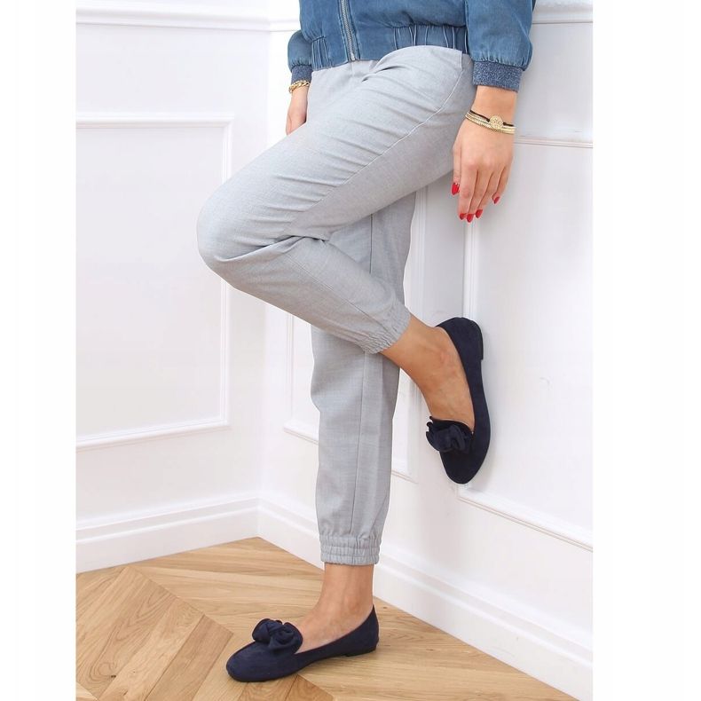 Mokasyny damskie granatowe 9086 Blue 2