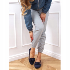 Mokasyny damskie granatowe 9086 Blue 1