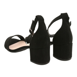 Evento Czarne Klasyczne Sandały Na Obcasie 20SD98-1618 4