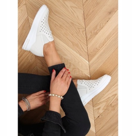 Trampki slip on na koturnie beżowe HY-251 Beige beżowy 1