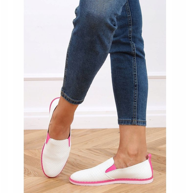 Trampki slip-on białe AA620 Fushia 2