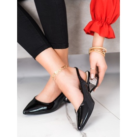 Filippo Modne Czółenka Z Odkrytą Piętą czarne 1