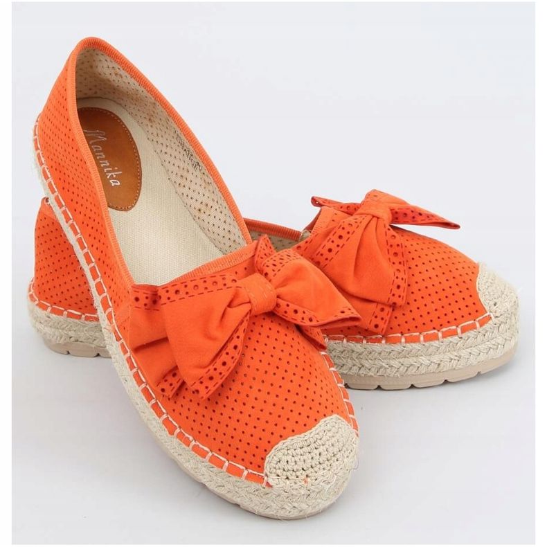 Espadryle damskie pomarańczowe J131-22 Orange 2