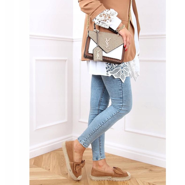 Espadryle damskie camel J131-22 Camel brązowe 2