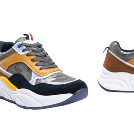 Szare sneakersy w motywie moro Lindsay brązowe 2