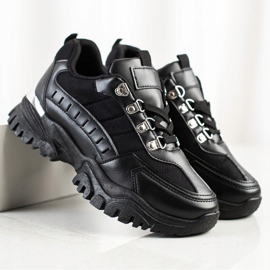 SHELOVET Czarne Sneakersy 2