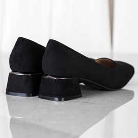 Filippo Czółenka Na Szerokim Obcasie czarne 1