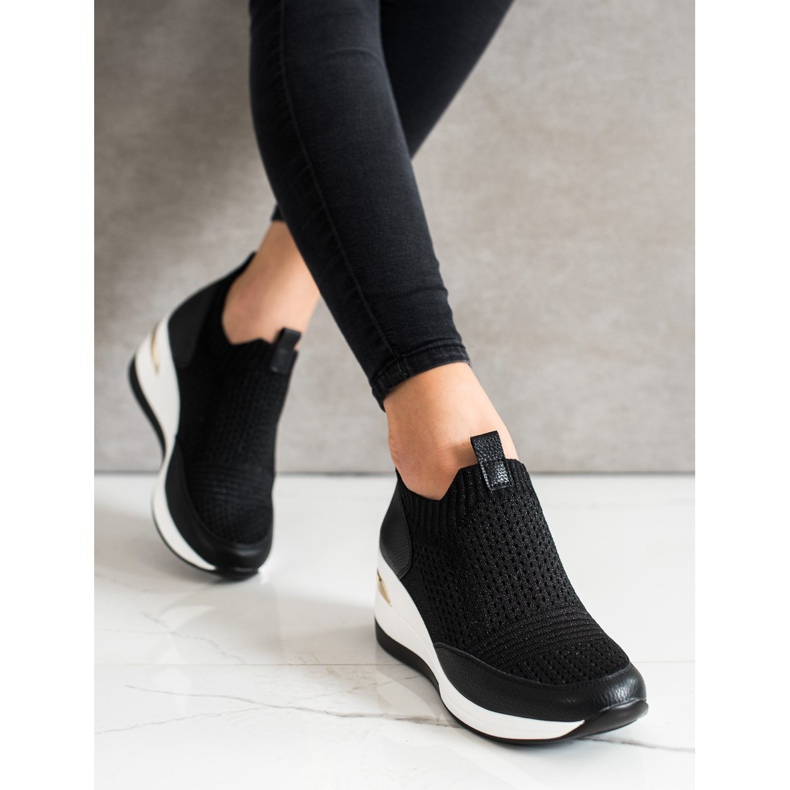 ARTIKER Czarne Tekstylne Sneakersy 2