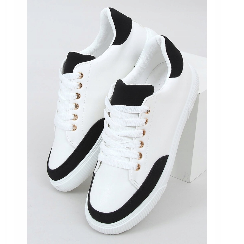 Trampki damskie białe 6110 Black czarne 1