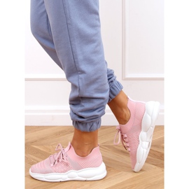 Buty sportowe skarpetkowe różowe LA40 Pink 3