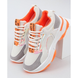 Buty sportowe beżowe R12YD518-11 Orange beżowy pomarańczowe 1