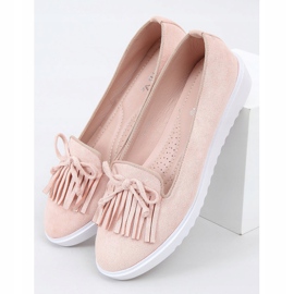 Mokasyny z frędzelkami różowe 6429 Pink 1