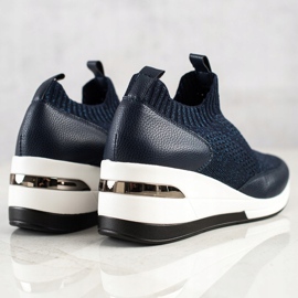 ARTIKER Granatowe Tekstylne Sneakersy 1