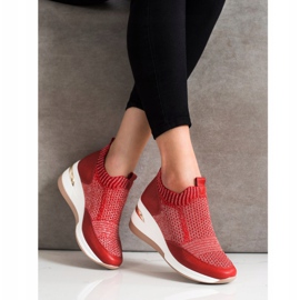 ARTIKER Czerwone Tekstylne Sneakersy 2