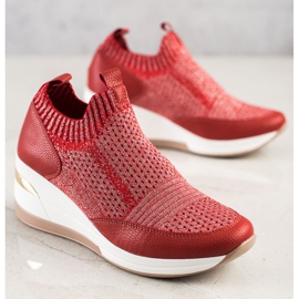ARTIKER Czerwone Tekstylne Sneakersy 1